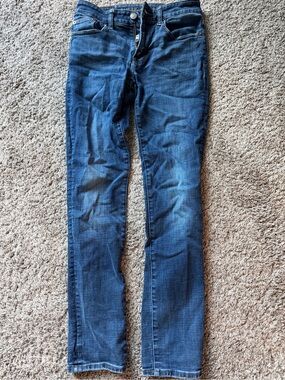 American Eagle Outfitters Men's Slim Straight Jeans - Dark Blue